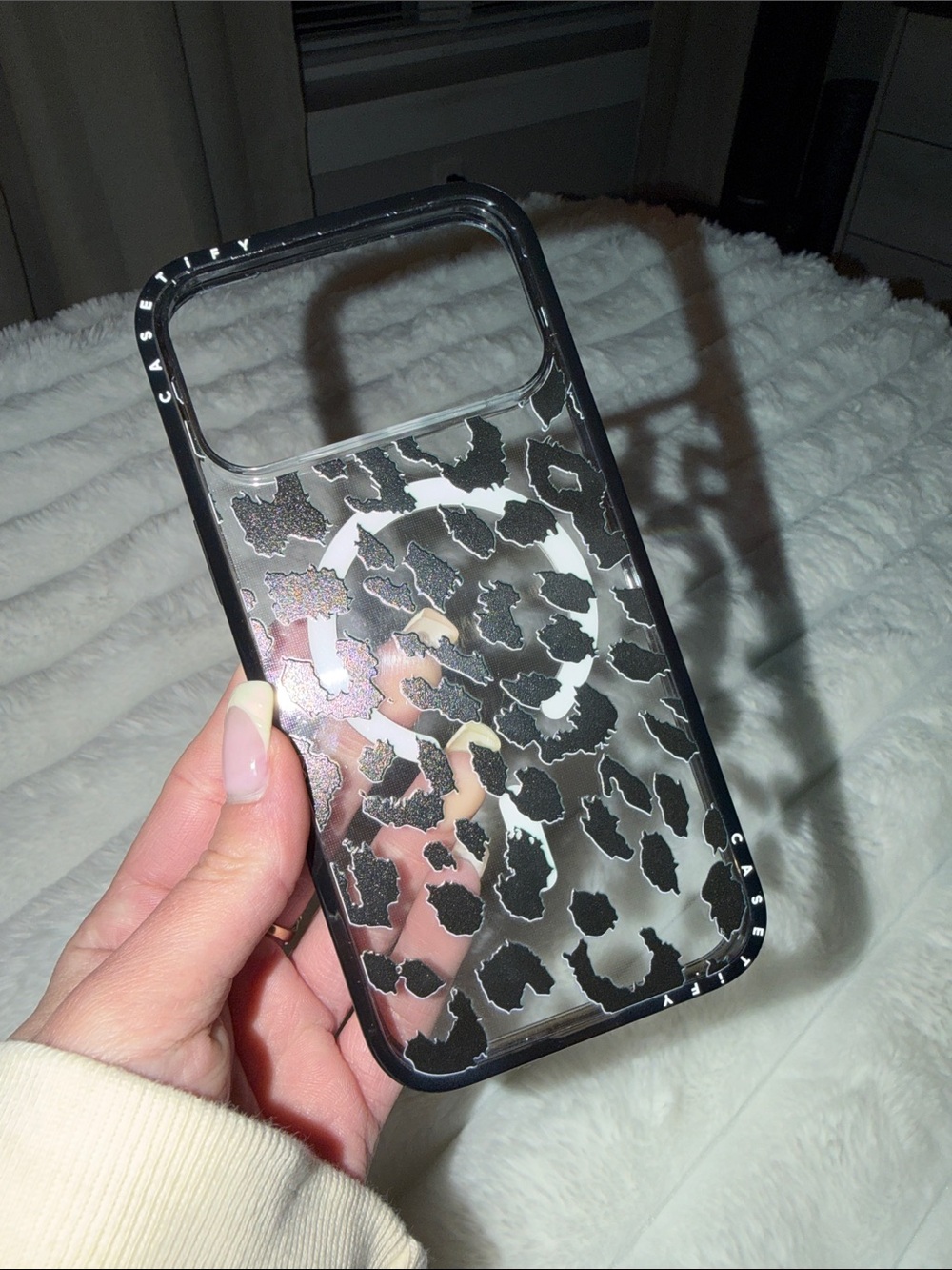 Casetify Black Leopard Clear Phone Case 17 pro max